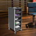 thumbnail image 4 of HD-01 Black Beauty Salons Barber Stores Salon Trolley Cart with Wheels +5 Drawers, 4 of 12