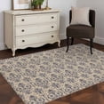 thumbnail image 3 of Brown Floral Abstract Area Rugs 2.7'x5', Washable Small Throw Rugs for Kitchen Bedroom, Vintage Ethnic Bohemian Flowers Indoor Outdoor Rug Non-Slip Low Pile Carpet Runner Reversible Floor Mats, 3 of 8