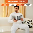 thumbnail image 3 of CL convallaria Mens Thermal Underwear Set with Fly, Long Johns Base Layer Winter Hunting Gear Sport Top and Bottom XS-4XL, 3 of 6