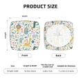 thumbnail image 4 of Kdxio Chair Seat Covers Cartoon Animals Print Chair Covers for Dining Room Square Washable Chair Protector Seat(Four Pieces), 4 of 5