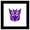 Black Framed Version, variant on Gallery Pops Transformers: Rise of the Beasts - Decepticon Icon Wall Art, Unframed Version, 12" x 12"