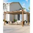 thumbnail image 5 of Outdoor Aluminum Pergola with Retractable Canopy, Reinforced 4-Sided Base, Waterproof & UV-Resistant Adjustable Roof, Modern Design for Patio, Deck, Backyard, and Garden, 5 of 9