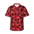 thumbnail image 1 of Balery A Web With A Spider 1 Camisas hawaianas de manga corta para hombre, camisas playeras de corte holgado, camisas de vacaciones con botones,Large, 1 of 7
