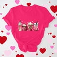 thumbnail image 1 of Meichang T-Shirts de la Saint-Valentin pour Femmes Mignons avec Cœur Graphique T-Shirts à Manches Courtes Col Rond Cadeau de la Saint-Valentin Tee Décontracté Hauts avec Cœurs, 1 of 6