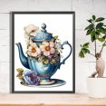 thumbnail image 3 of Pintura de diamante 5D DIY, kit de ramo de taza de té con taladro redondo completo, decoración del hogar, arte artesanal FLhrweasw Nuevo, 3 of 9