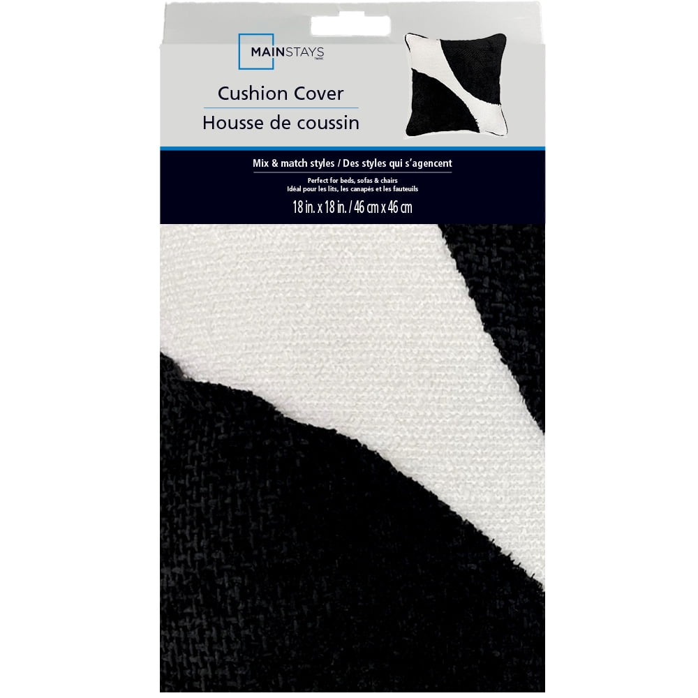 Mainstays MYOP Highway Black Decorative Pillow, Striped Accent Cushion