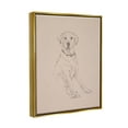 thumbnail image 3 of Stupell Retriever Dog Minimal Drawing Animals & Insects Drawing Gold Floater Framed Art Print Wall Art, 3 of 6