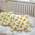 thumbnail image 7 of Waterproof Throw Pillow Covers Set of 2, 16x16 Inch Sunflower Decorative Pillowcases Outdoor Pillow Slip Cushion Covers Set for Couch Tent Yellow Summer Floral Watercolor, 7 of 7