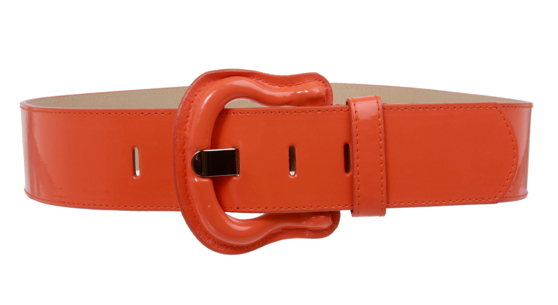 Ladies High Waist Patent Leather Wide Fashion Square Belt 