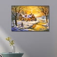 thumbnail image 4 of Pintura de diamante 5D DIY Taladro redondo completo Escena nevada al atardecer Decoración del hogar Hugtrwg Para estrenar, 4 of 9