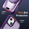 thumbnail image 6 of Compatible with iPhone 15 Plus Case with Invisible Magnetic O-Ring Stand -Grade Translucent Case for iPhone 15 Plus 6.7" [Compatible with MagSafe][Great Grip Feeling], Purple, 6 of 18