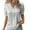 404#Grey, variant on Harpily Womens Tops Women Summer Lace V Neck Plain Lace Elegant Shirt Fashion Solid Color Elegant Blouse Short Sleeve Comfy Soft Tee