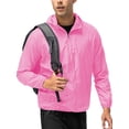 thumbnail image 1 of Lumento Men Basic Windbreaker Jacket Casual Long Sleeve Hooded Shirt Outdoor Active Wear Tops Blouses with Pockets, 1 of 4