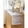 thumbnail image 5 of Table Runner 90 Inches Long for Kitchen Dining, Brown Eucalyptus Leaves Dresser Scarf Farmhouse, Dining Table Decorations for Wedding/Parties, Spring Leaves Plants Country 13 x 90 In, 5 of 8
