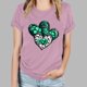 thumbnail image 5 of Camisetas de Manga Corta para las Mujeres de Moda Imprimir Cuello Redondo Camiseta, Mezcla de Poliéster Ligero para Primavera Verano Otoño, 5 of 8