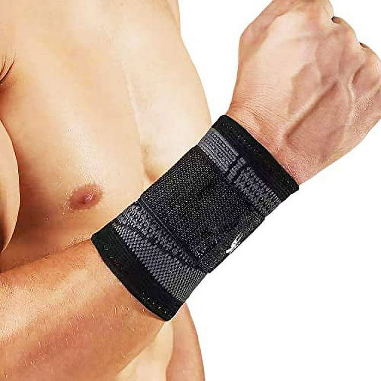 HiRui 2 PACK Wrist Compression Strap and Wrist Brace Sport Wrist Support  for Fitness, Weightlifting, Tendonitis, Carpal Tunnel Arthritis, Pain