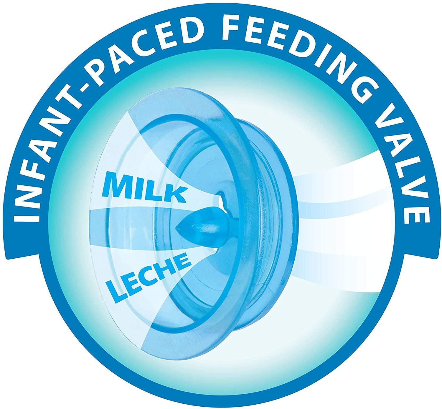 Dr. Brown's Natural Flow Specialty Feeding System with Anti-Colic Baby Bottle and Infant Paced Feeding Valve Starter Kit, 4oz and 8oz