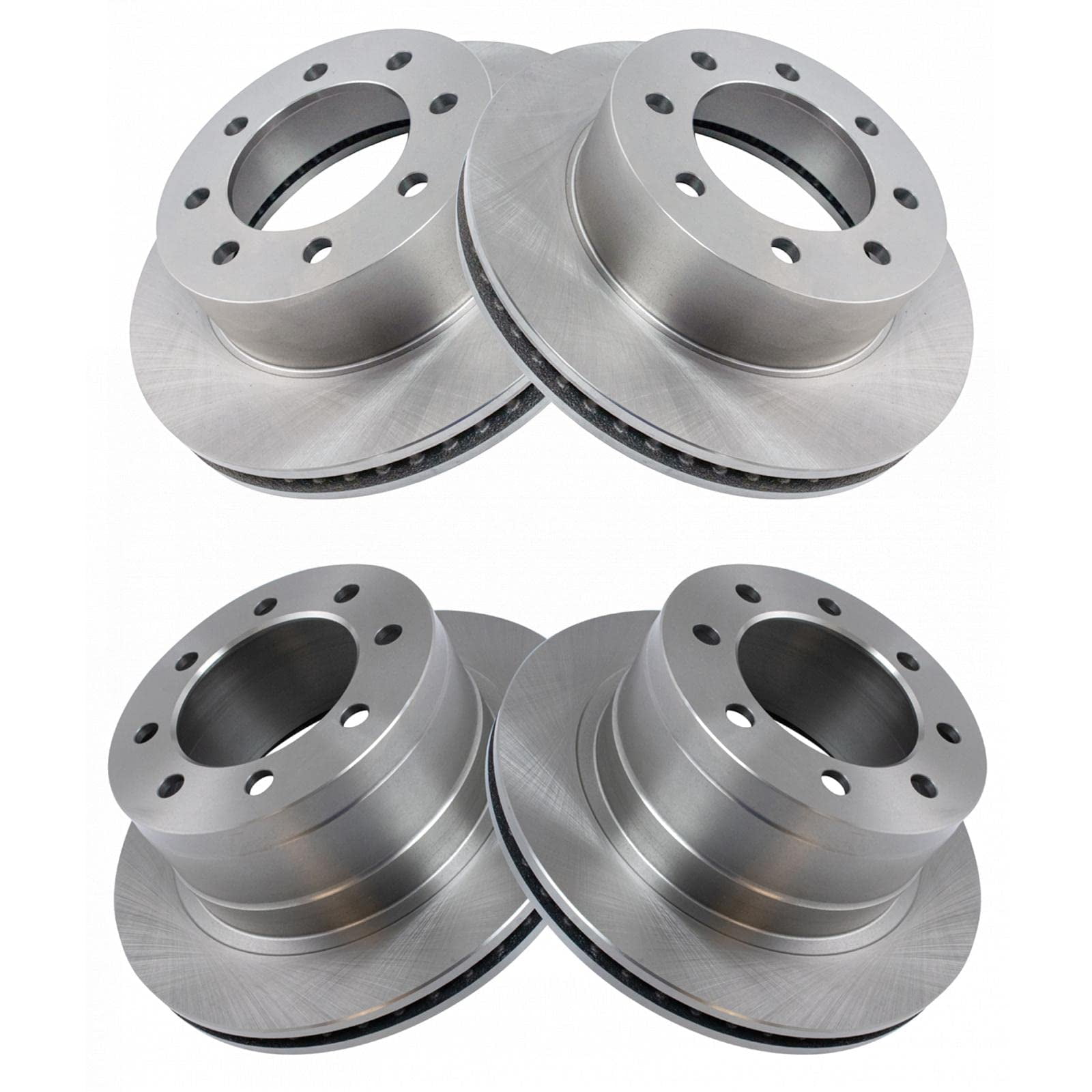 TRQ Front & Rear Brake Rotors Set Fits Select 2006-2008 Dodge Ram 1500 2003-2008 Ram 2500 Ram 3500