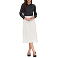 thumbnail image 2 of INSPIRE CHIC Stylish Women's Pencil Skirt with High Waist and Split Back for Work and Casual Wear M Cream White, 2 of 5