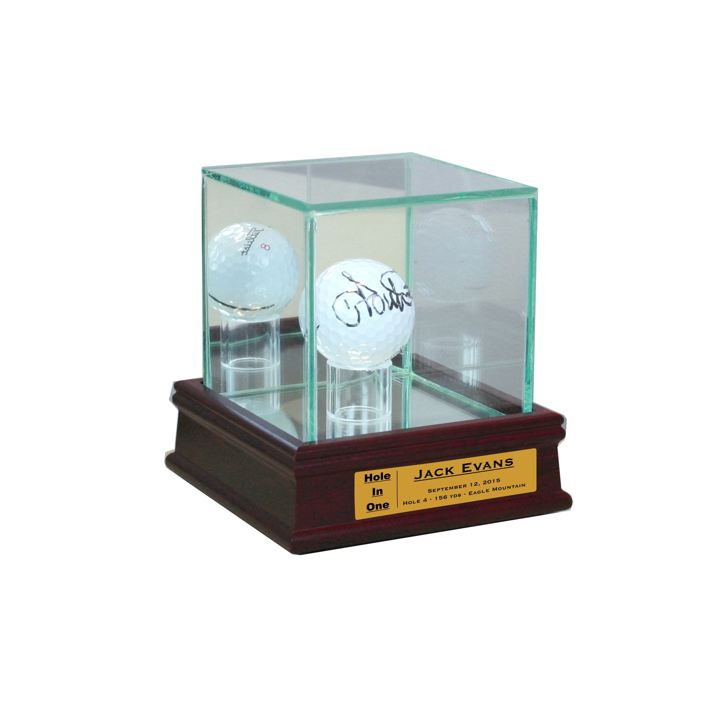 Personalized Golf Ball Display Case for Hole in One