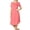 Desert Rose, variant on Womens & Plus Round Neck Short Sleeve Knee Length A-Line Swing Trapeze Dress (Sage, M)