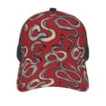 thumbnail image 2 of Picia Snake Pattern Trucker Hat,Baseball Cap,Sun Protection Cap,Stylish Headwear,Leisure Cap,Outdoor Sports Cap, 2 of 7