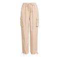 thumbnail image 5 of Time and Tru Women's Parachute Cargo Jogger Pants, 26", 27", 28" Inseam, Sizes XS-XXXL, 5 of 5