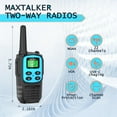 thumbnail image 2 of Walkie Talkies MaxTalker MT10 de largo alcance, recargables, paquete de 6, 2 of 7