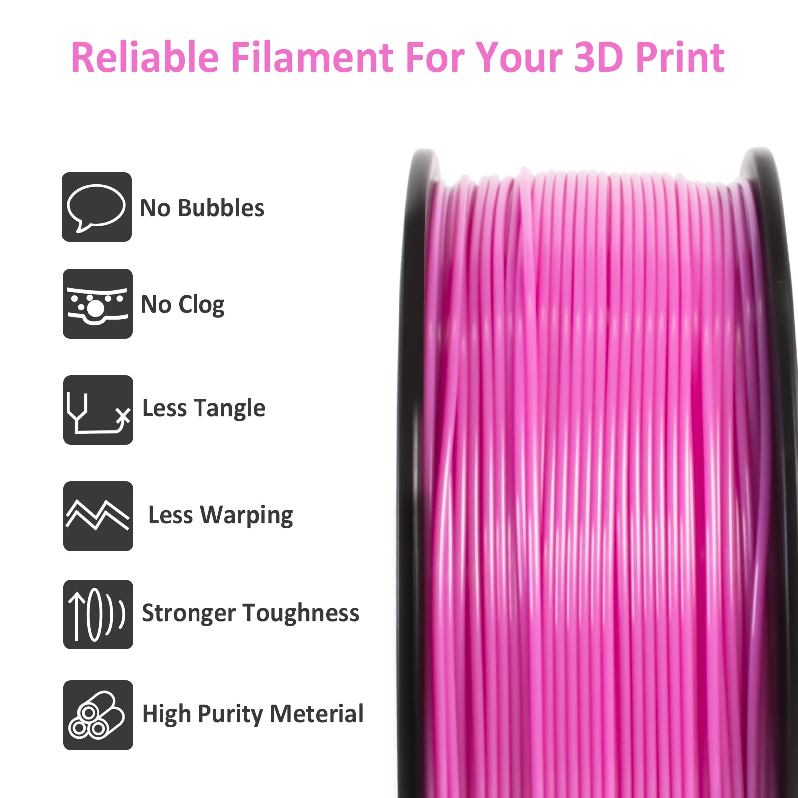 Geeetech ABS 3D Printer Filament 1.75mm ABS Filament 10KG Spool Pink
