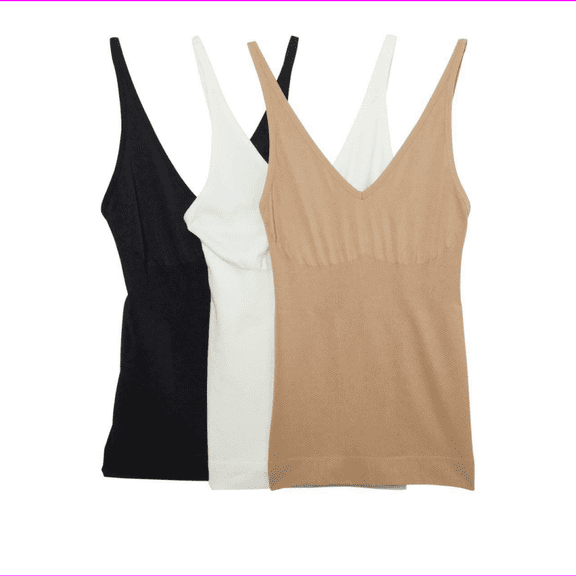 Nearly Nude 3-pack Seamless Smoothing Convertible Tank (Nude/White/Black) S/M