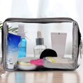 thumbnail image 4 of Bolsa de cosméticos Wobe de PVC transparente con cierre aprobada por la TSA, 5 paquetes, 4 of 5