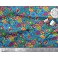 thumbnail image 3 of Soimoi Silk Fabric Colorful Flowers Clip Art Print Sewing Fabric Yard 42 Inch Wide, 3 of 3
