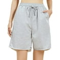 thumbnail image 1 of Lovito Plain Athletic Shorts Plain Running Shorts with Pockets and drawstring, 1 of 5