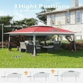 thumbnail image 6 of 13' x 13' Pop up Canopy Tent with Netting Sidewalls, Outdoor Gazebo Tent Gazebo Shade Shelter for Backyard, Garden, Deck, Lawn, 6 of 8