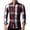 Red, variant on Men's Plaid Short Sleeve Shirt, Summer Color Block Button Down, Turn-Down Collar Casual Beach & Vacation Top Red XL