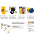 thumbnail image 5 of Heavy Duty Steel Construction Workbench, Folding Work Platform, Work Bench and Welding Table with Versatile Portable, Carbon Steel Frame, with 4 Wheels for Interior Decoration, 5 of 15
