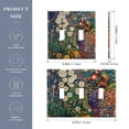 thumbnail image 2 of Yayeee Toggle Light Switch Wall Plate 3-Gang 6.37"x4.48" Decorative Outlet Cover, White Floral Garden, 2 of 7