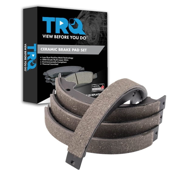 TRQ Parking Brake Shoe Set Fits Select 2004-2017 BMW