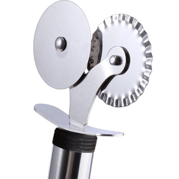 Akoyovwerve 1PCS Stainless Steel Pizza Cutter Round Wheel Roller Cake