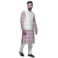 thumbnail image 2 of Atasi Printed Kurta With Solid Pajama & Nehru Jacket Set For Mens Party Wear, 2 of 3
