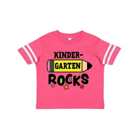 

Inktastic Kindergarten Rocks with Pencil and Stars Gift Toddler Boy or Toddler Girl T-Shirt