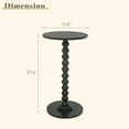 thumbnail image 3 of Round Side Table, Small Drink Table for Small Spaces, Modern Accent End Table Nightstand with Solid Wood Leg for Living Room, Bedroom, Corners, and Office (Black), 3 of 7