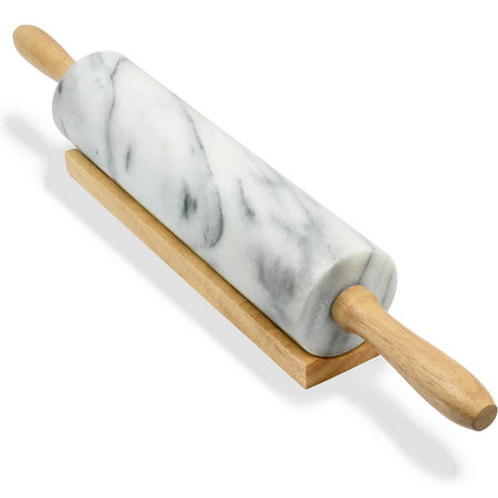 Greenco Hand Crafted Rolling Pin Marble, 1-Pack