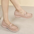 thumbnail image 5 of Mepaouo Leather Loafers for Women Comfort Slip on Dressy Shoes Arch Support Nurse Work Walking Flats, 5 of 8