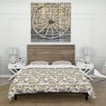 thumbnail image 2 of Designart 'Pattern with Flowers and Birds' Cabin & Lodge Duvet Cover Set, 2 of 4