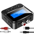thumbnail image 1 of Transmisor Receptor Bluetooth para TV, Adaptador de Audio Bluetooth para Estéreo Doméstico con RCA 3.5mm AUX y Pantalla, Transmisor Bluetooth para Auriculares/Altavoces/Avión/Cine en Casa/PC/Coche, Sa, 1 of 5
