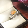 thumbnail image 2 of Gems N Jewels Oval Shape Ethiopian Opal 925 Sterling Silver Blossom Design Women Wedding Ring, 2 of 3