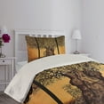 thumbnail image 4 of Ambesonne Colorful Quilted Coverlet 2 Pcs, Greece Olive Trees, Twin Size, Multicolor, 4 of 5