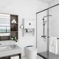 thumbnail image 2 of Smuxee Bathroom Wall Storage Cabinet with Towel Bar,Medicine Cabinet Organizer over The Toilet,White, 2 of 7
