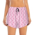 thumbnail image 2 of Balery Breast Cancer Awareness5 Pantalones cortos deportivos para mujer con forro y dos bolsillos, elásticos, para entrenamiento, gimnasio, yoga-Medium, 2 of 7